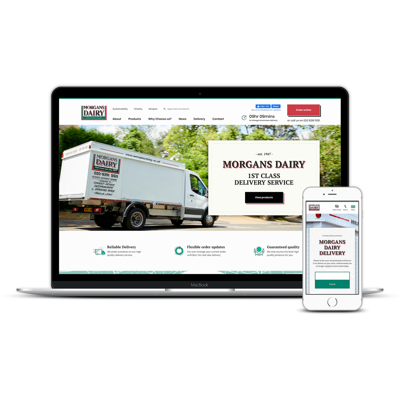 Morgans Dairy Website | Tom Hoadley | Freelance Wordpress Developer